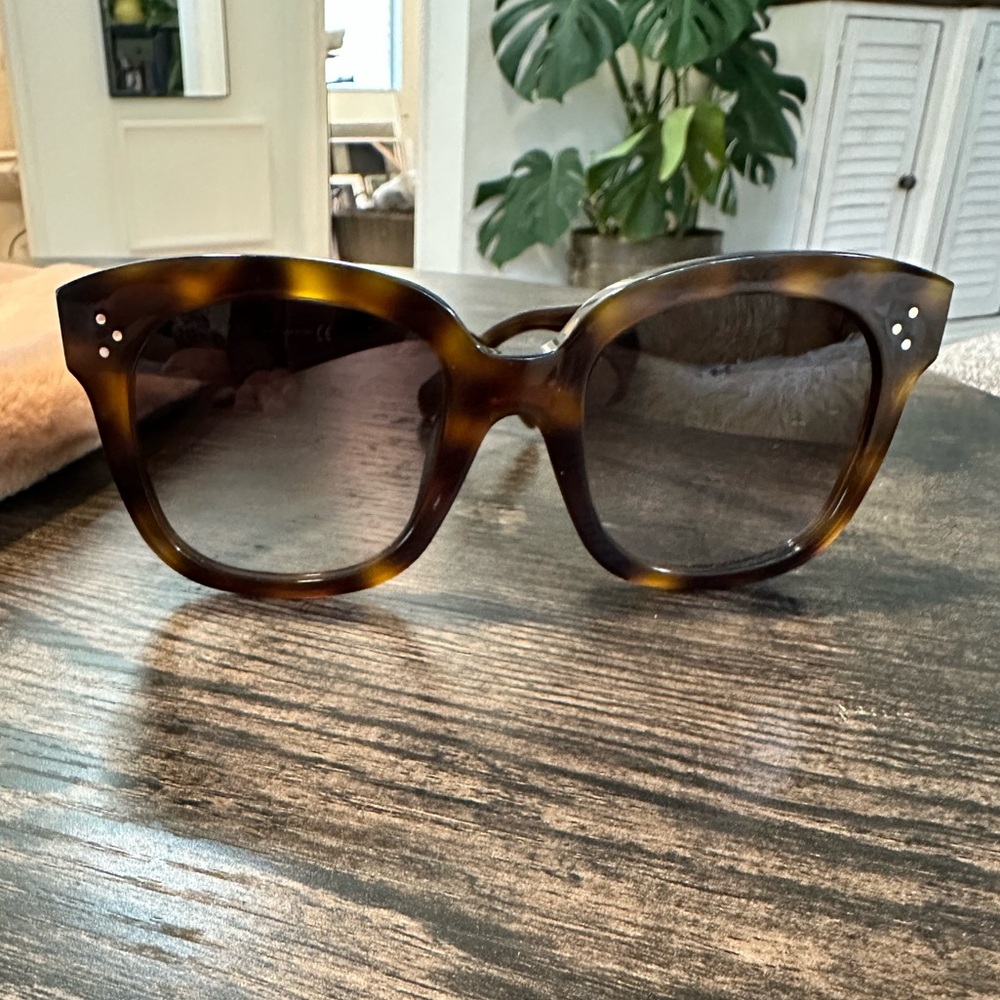Celine Paris 3 Dot Tortoise Shell Sunglasses
